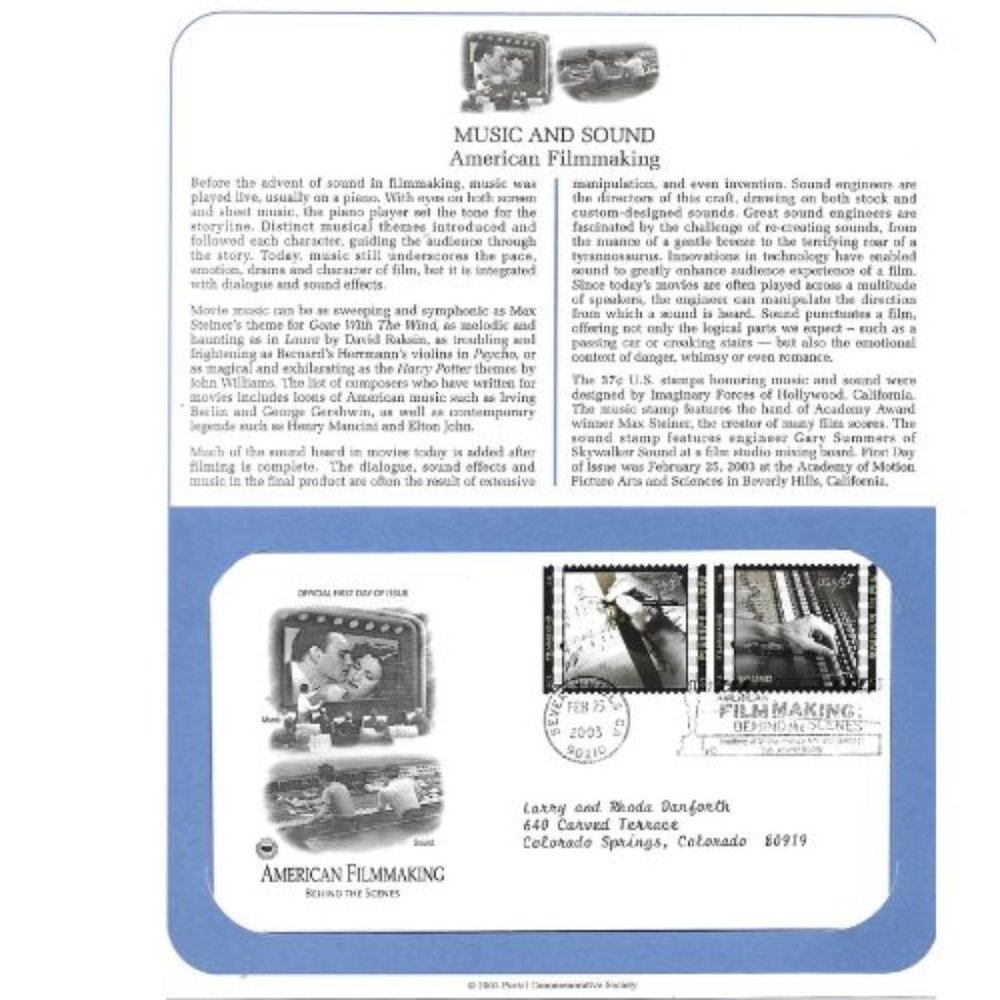 2003 Postal Commemorative Society First Day Individual Replacement Covers